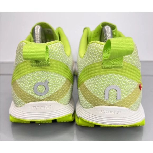 On Cloud Cloudracer Women’s 10.5 Running Shoes Cloudtec NO INSOLES Lime/Silver - Picture 4 of 16